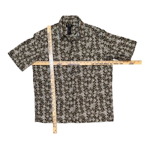 Axcess A Claiborne Co. Men’s L Gray, Olive Green, Tan Print Shirt - Picture 7 of 7